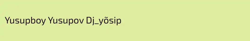Yusupboy Yusupov Dj_yõsip